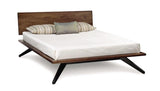 Astrid Bed in Walnut with One Headboard Panel - furnish.